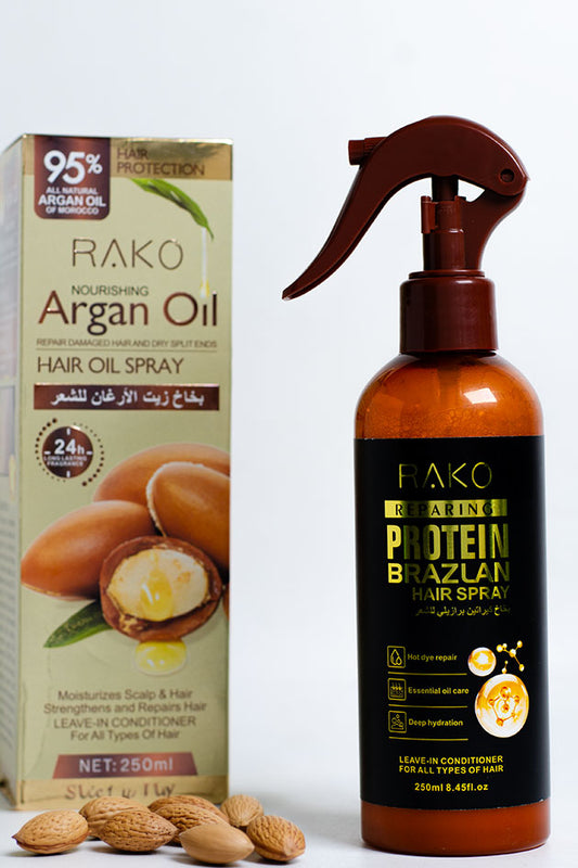 RAKO Repairing Protein Brazilian Hair Spray 250ml, Leave In Conditioner for All Hair Types (Last Piece, Stock Clearance)