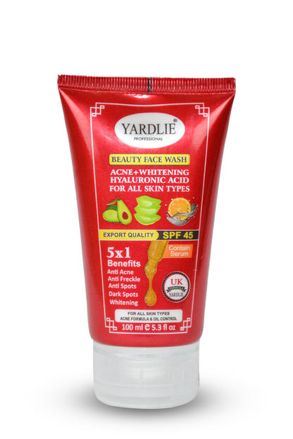 Yardlie Professional Beauty Face Wash + Sunblock SPF45.