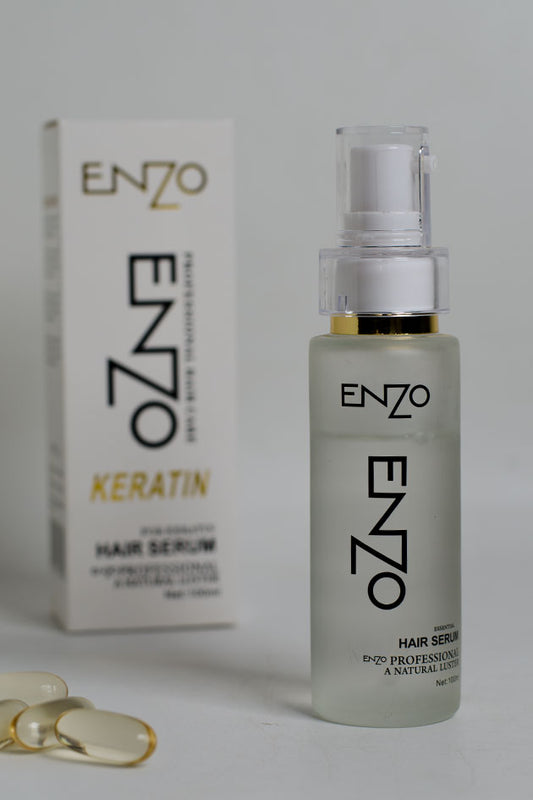 ENZO Keratin Hair Serum 100ml for Smooth, Shiny Hair (Last Piece, Clearance, 25% Leaked)