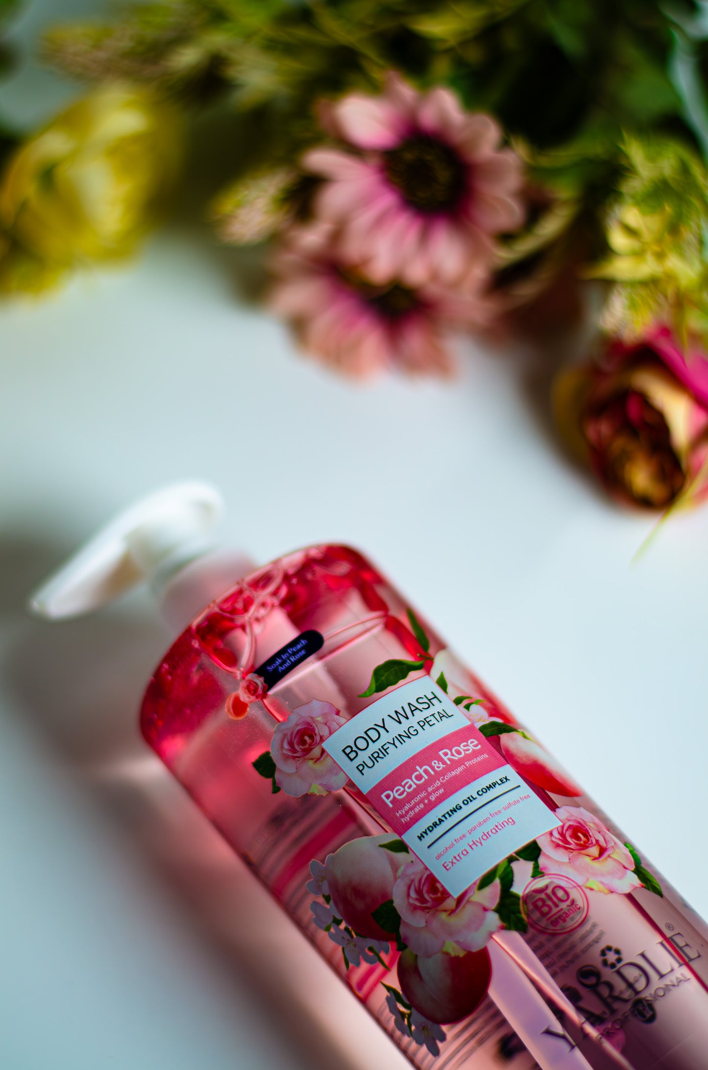 Body Wash | Peach & Rose | Bio Organic | Extra Hydrating | Yardlie | 500ml |