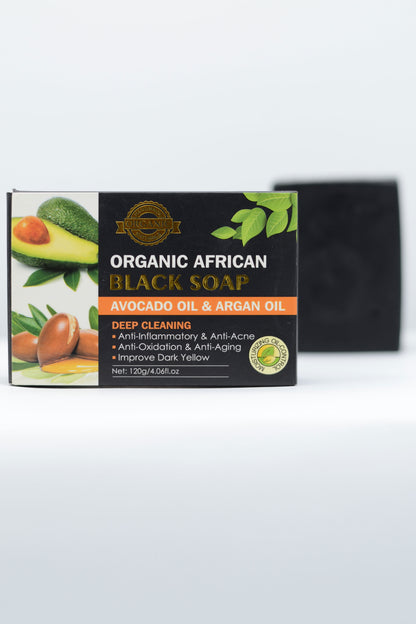 Hand Made Organic African Black Soap 120g.