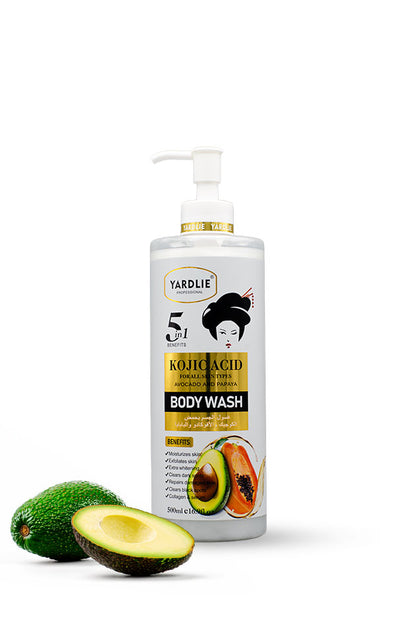 Yardlie Kojic Acid Avocado and Papaya Body Lotion 500ml pack front