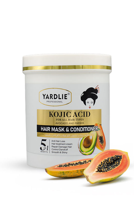 Yardlie Kojic Acid Hair Mask and Conditioner Avocado Papaya 1000ml Pakistan