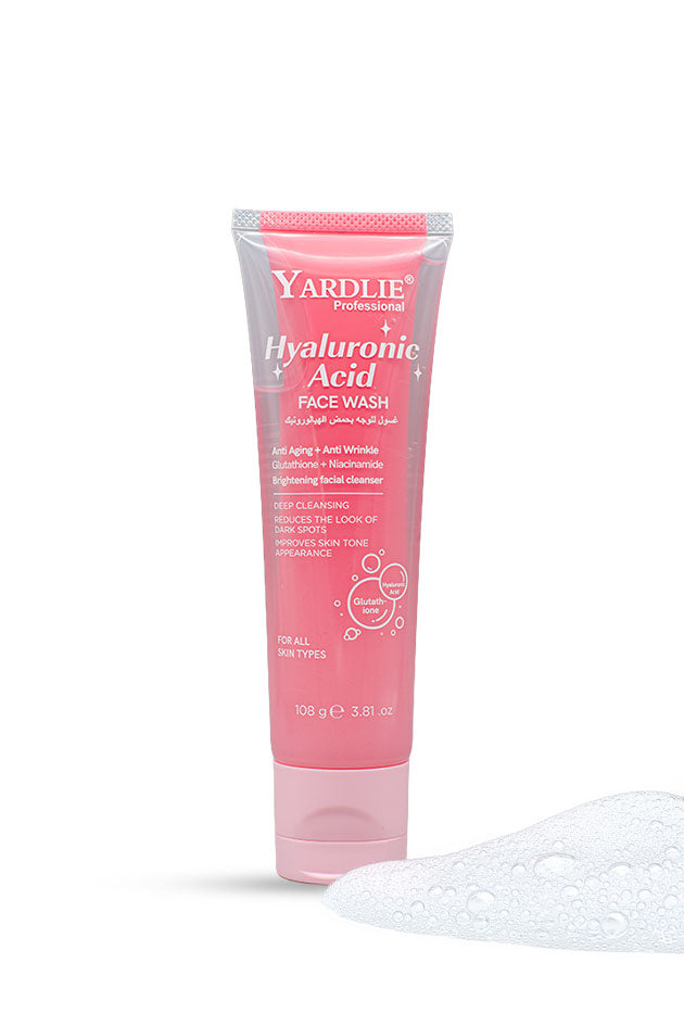 Yardlie Professional Hyaluronic Acid Face Wash with Niacinamide and Glutathione 108g brightening facial cleanser