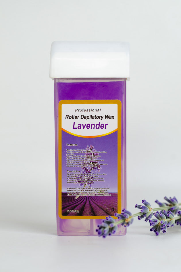 Professional Roller Depilatory Wax Cartridge, Lavender, 100g Roll On Wax Refill for Hair Removal (Last Piece, Stock Clearance)