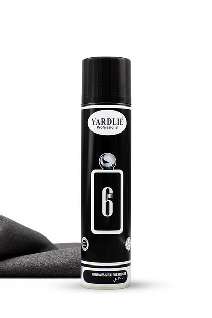 Yardlie Professional 6 PM Dry Perfume Air Freshener 300ml black and white can