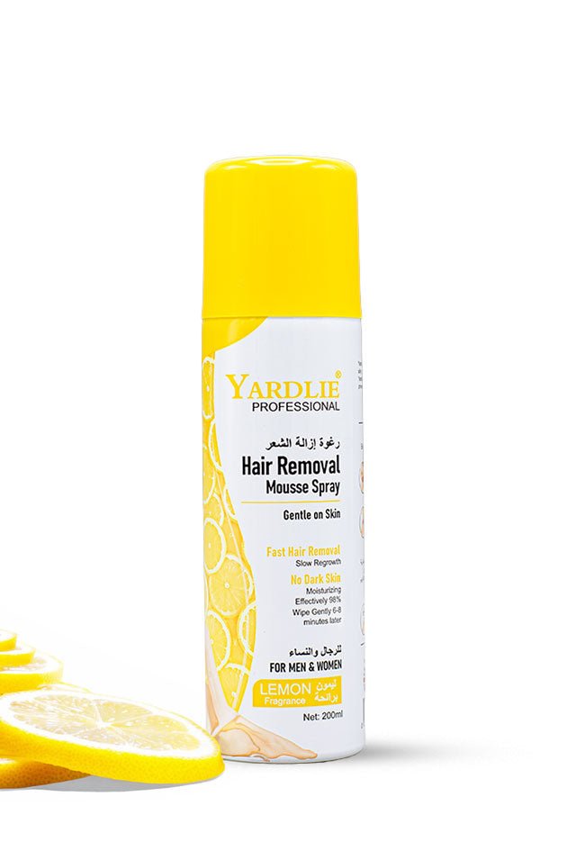 Yardlie Professional Hair Removal Mousse Spray with Lemon Fragrance 200ml for men and women
