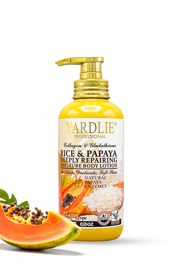 Yardlie Professional Rice and Papaya Deeply Repairing Moisture Body Lotion with Collagen 500ml pump bottle