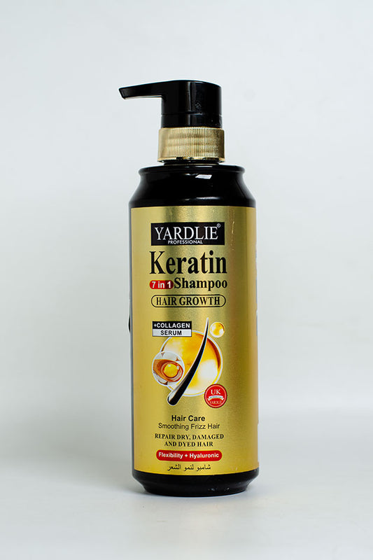 Yardlie Professional Keratin 7 in 1 Shampoo with Collagen and Hyaluronic for Dry, Damaged and Frizzy Hair (Clearance, No Box, 10% Leaked)