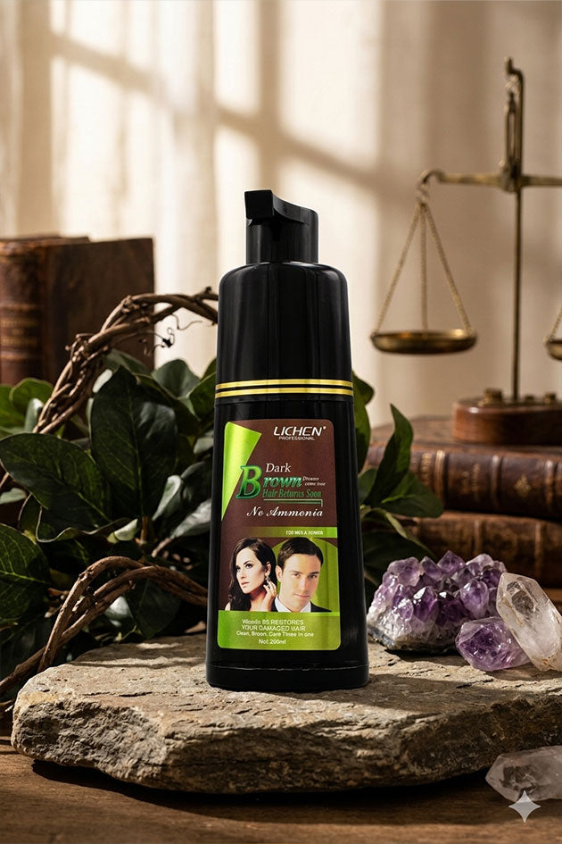 Dark Brown Hair Color Shampoo 200ml by Lichen Professional Pakistan