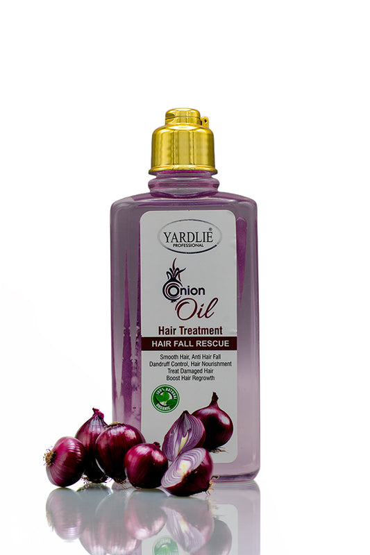 Yardlie Professional Onion Oil Hair Treatment Hair Fall Rescue for anti hair fall, dandruff control, hair nourishment and damaged hair care in Pakistan