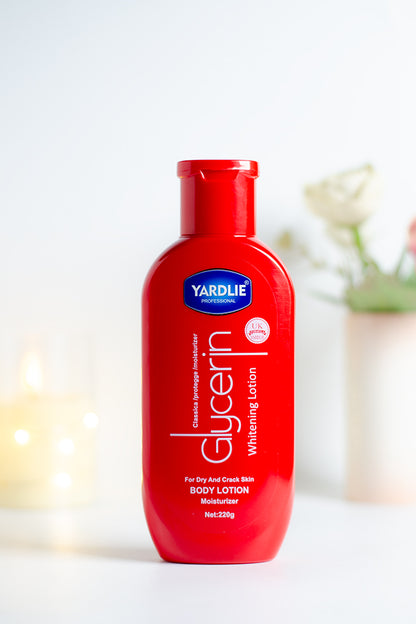 Yardlie Professional Glycerin Whitening Body Lotion 220g for Dry and Cracked Skin