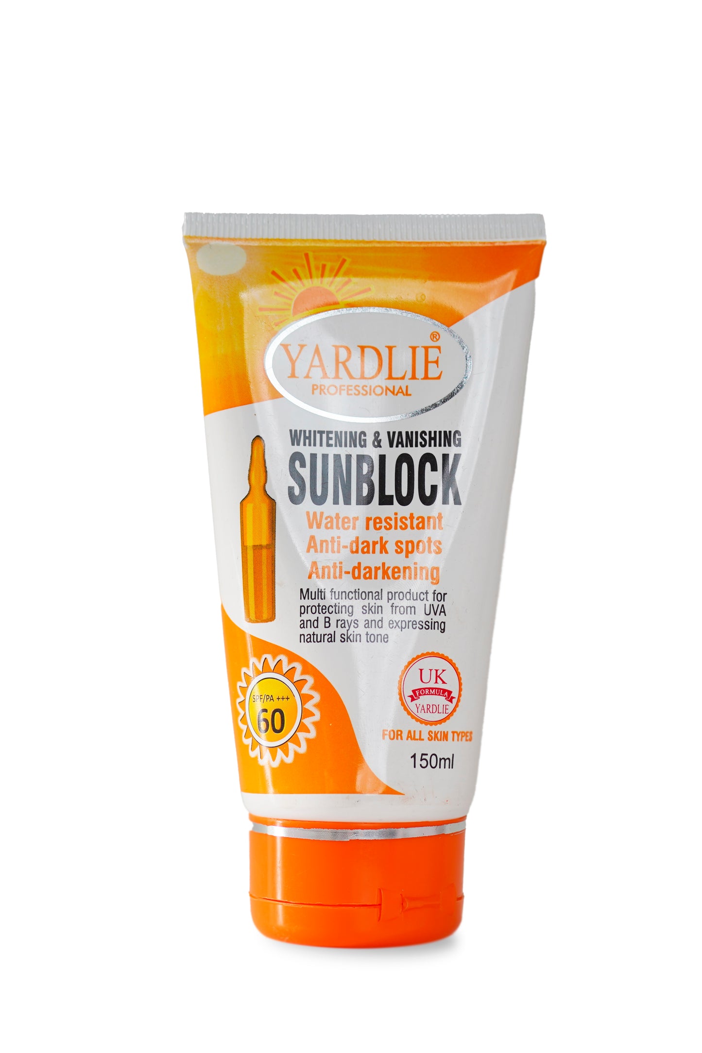 Yardlie Professional Sunblock UK Based Cream Formula  120ml.